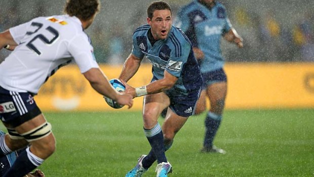 Alby Mathewson turns out for the Auckland Blues in the 2011 season.