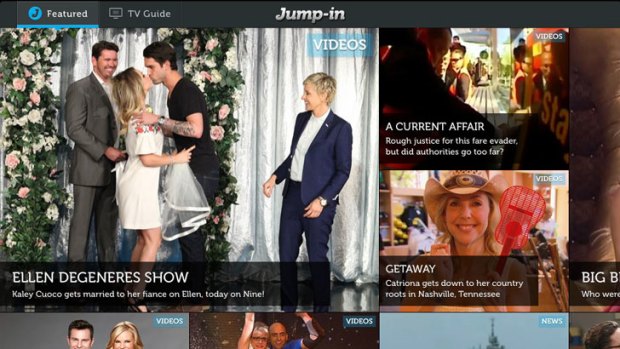 The Nine Network's Jump-In Catch Up TV app for the iPad.