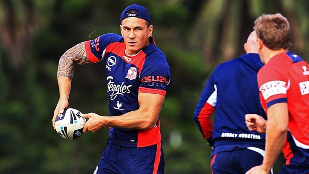 Dangerous: Sonny Bill Williams trains at Moore Park in preparation for Monday night's game.