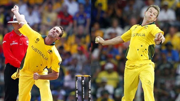 Australian captain Ricky Ponting has backed his two express merchants Shaun Tait (left) and Brett Lee to give his team its only possible World Cup edge.