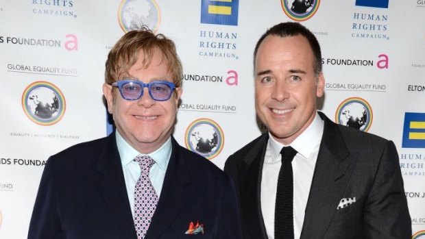 Wedding bells: Elton John and long time partner David Furnish will tie the knot later this month.