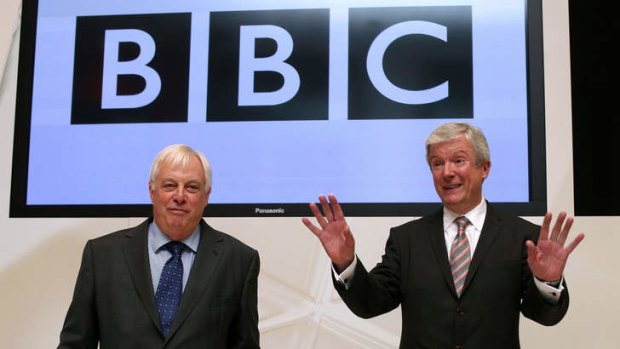 Making news: BBC Director General Lord Hall, right, with BBC Trust chairman Lord Patten will now have to deal with strikes at the national broadcaster.