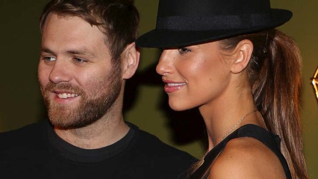 Apologised ... Brian McFadden with his wife Vogue.