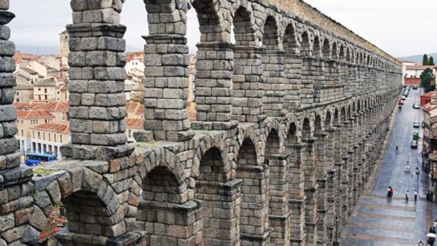 Iberian splendour ... Segovia's Roman aqueduct.