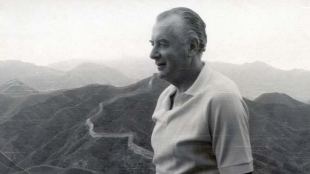 Height of diplomacy &#8230; Gough Whitlam visits the Great Wall in 1971.