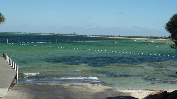 The beach enclosure at Old Dunsborough Beach has been installed for the trial.