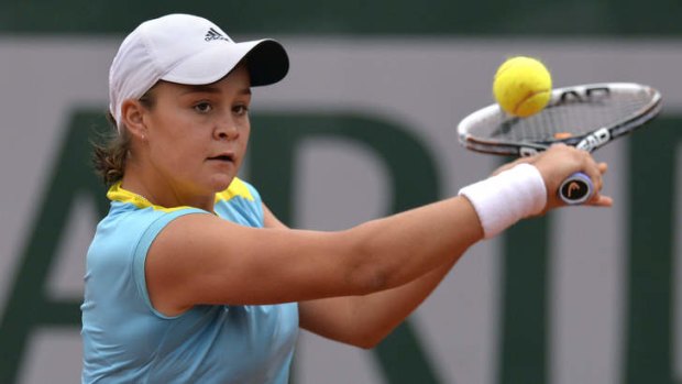 Promising signs: Ashleigh Barty secured her maiden win at a grand slam when she defeated Czech Lucie Hradecka at the French Open.