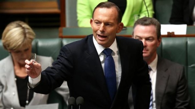Hedging: Prime Minister Tony Abbott.