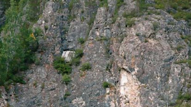 Breakthrough ... DNA from a finger bone found in this Siberian cave has been used to identify a new human.