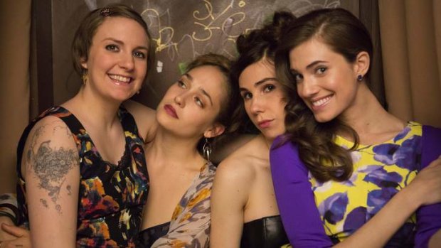 <i>Girls</i>, from left: Hannah (Lena Dunham), Jessa (Jemima Kirke), Shoshanna (Zosia Mamet) and Marnie (Allison Williams).
