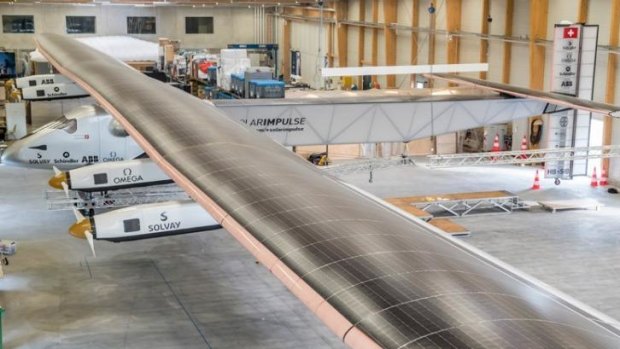 Wide angle: The Solar Impulse's wingspan is longer than a Boeing 747.