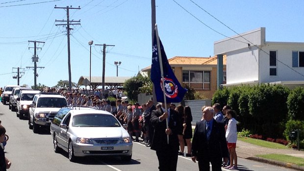 The funeral procession for Matthew Barclay.