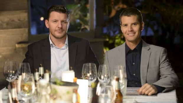 <i>My Kitchen Rules</i>' genial judges Manu Fieldel and Pete Evans.