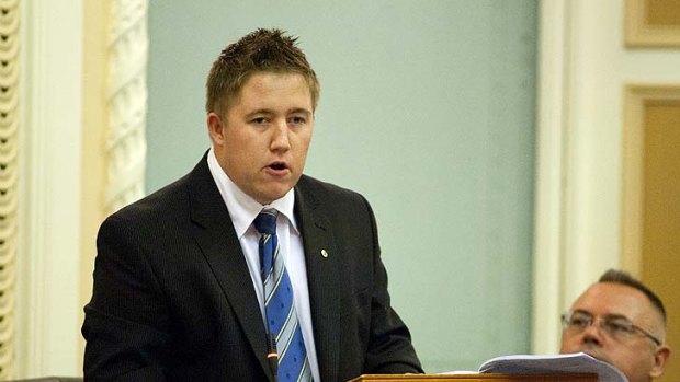 Neil Symes, 23, gives his maiden speech to Parliament.