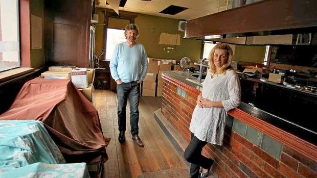 Samantha Pritchard and Peter Bloomfield at the St. Arnaud Hotel they plan to renovate.