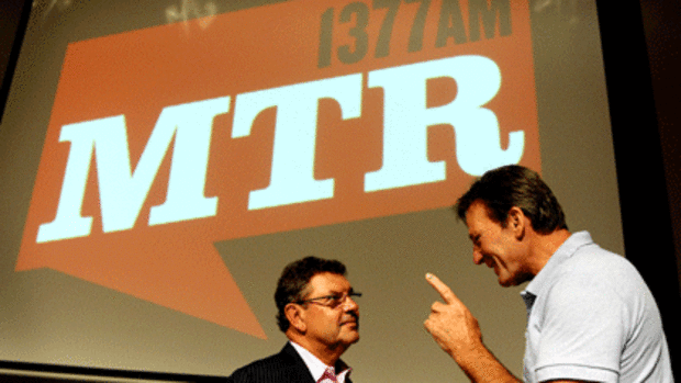 More bad news ... MTR's Steve Price, left, with Sam Newman, says he's disappointed.