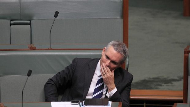 Independent MP Craig Thomson during question time at Parliament House in Canberra.
