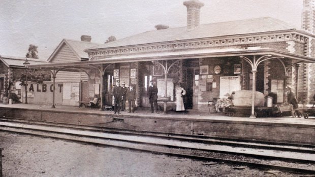 Talbot railway station in its original glory.