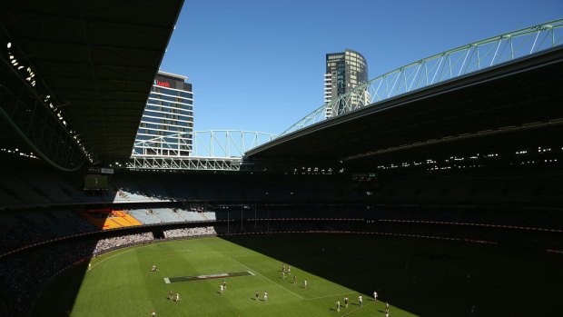 Neither here nor there: The half-open Etihad Stadium roof during Saturday's game.