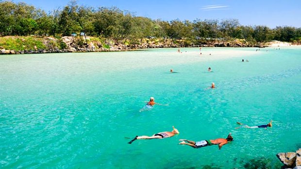 The clear waters of Cudgen Creek at Kingscliff.