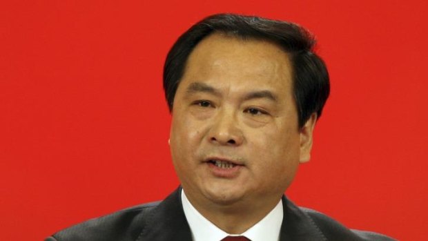 Li Dongsheng attending a news conference on the eve of the 17th National Congress of the Communist Party in Beijing in 2007.