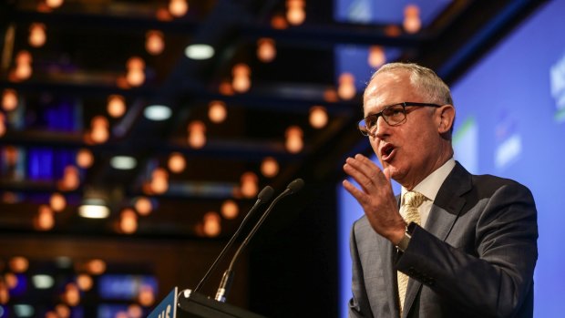 Malcolm Turnbull faced a tough crowd at the NSW Liberal Party State Council in Sydney.