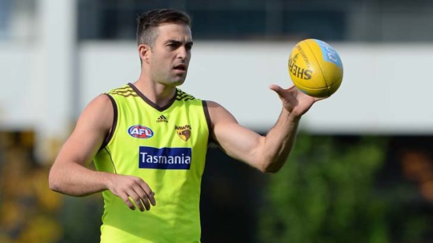 Time's right: Brian Lake will make his debut for Hawthorn on Sunday.