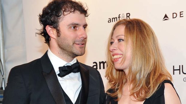 Expecting a baby: Chelsea Clinton and husband Marc Mezvinsky.