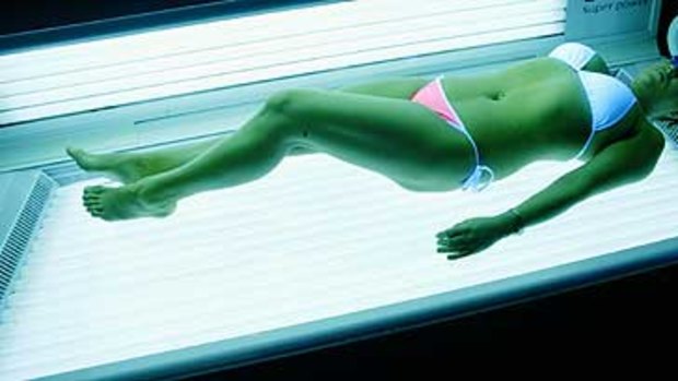 Sunbeds ... said to kill 48 Australians a year by causing cancer.