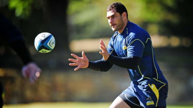 George Smith trains with the Brumbies on Friday.