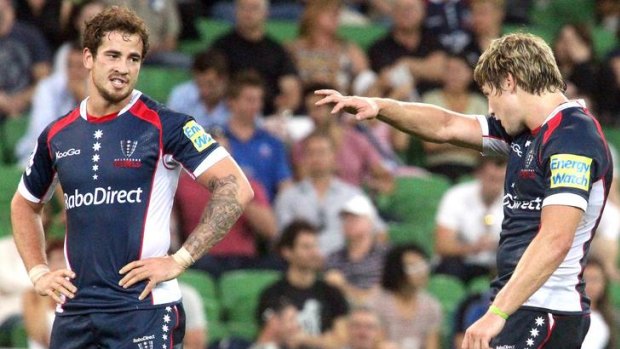 One more time: Danny Cipriani and James O'connor will be hoping teamwork can lift the Rebels to victory against the Brumbies.