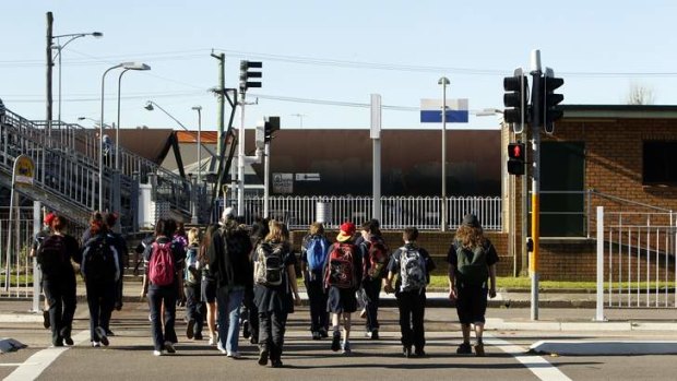 Early bird catches the train: The new train timetable requires Blue Mountains Grammar School students to start school 10 minutes earlier.