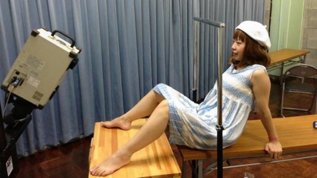 Megumi Igarashi has her genitals scanned for the project.