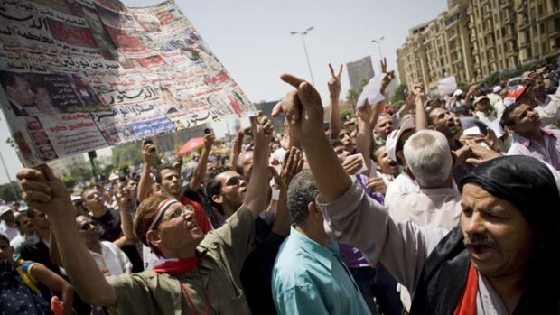 Egyptian protesters called for democratic reforms last week in Cairo's Tahrir Square.