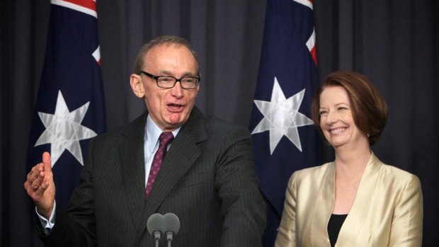 Booming voice ... new Foreign Minister and Senator Bob Carr is known for his deep tones.