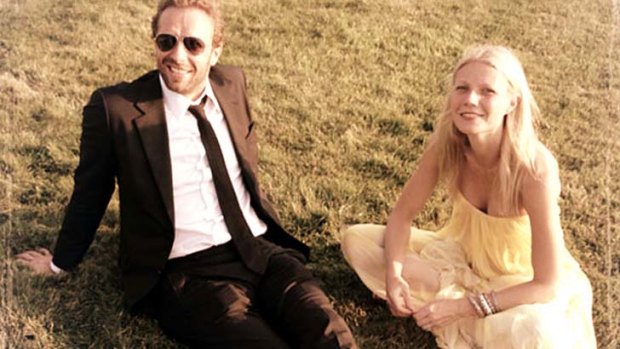 Conscious uncoupling: Gwyneth Paltrow and Chris Martin in the picture they released with their break-up statement.