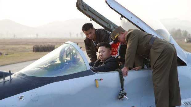North Korean dictator Kim Jong-un sits in an airplane in this undated file photo released by North Korea's Korean Central News Agency.