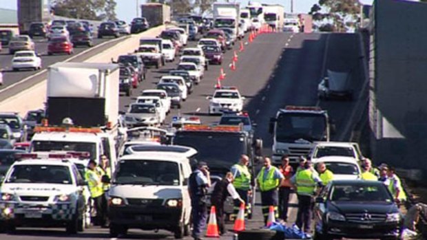 The scene of this afternoon's 'freakish' fatal accident.