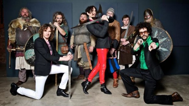 <i>Last of Our Kind</i>, the new record by Justin Hawkins (front, centre) and the Darkness, is a cross-section of everything they like about rock and metal. 