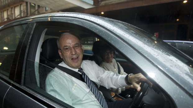 Eddie and Judith Obeid leave an ICAC hearing. 