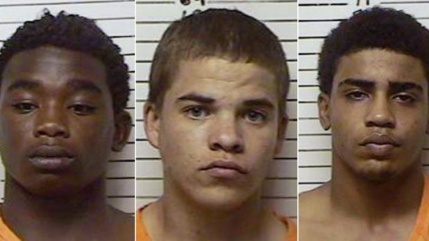 From left, James Edwards, Michael Jones and Chancey Luna, 16. Charged with the killing of 22-year-old Australian collegiate baseball player Christopher Lane.