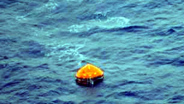 A life raft from Princess Ashika, the ferry that sank at sea off the Tongan capital of Nuku'alofa.