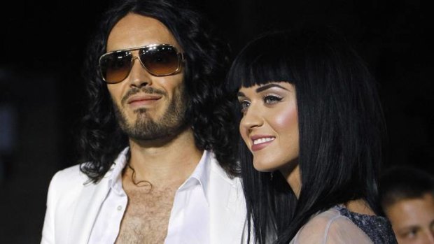 Looking for love ... Russell Brand with former wife Katy Perry.