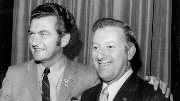 Love of politics: Arthur Gietzelt with Bob Hawke in 1971.