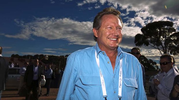 All smiles ... Andrew 'Twiggy' Forrest.