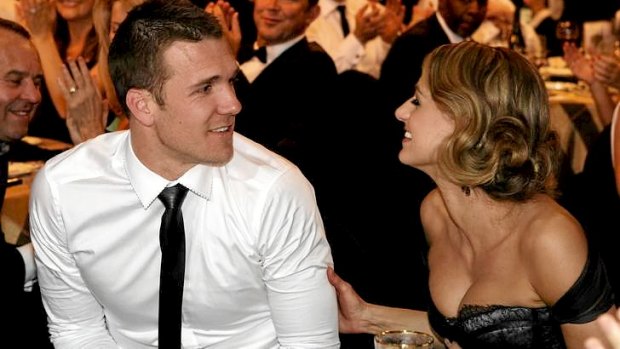 Dane Swan and Taylor Wilson at the 2011 Brownlow Medal count.