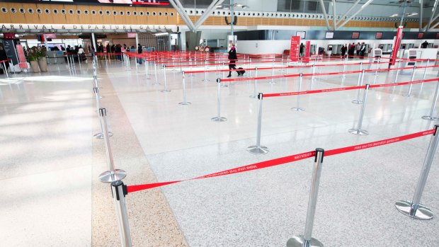 Sydney Domestic Airport: Passengers were told to expect delays but queue lines at Terminal 3 were empty.