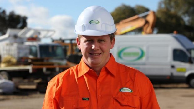 Irishman Declan White worked in West Australian mines before launching his construction services company. 