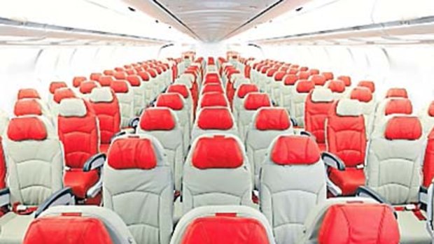 AirAsia X economy class ... those with bigger builds are advised to book exit-row seats.