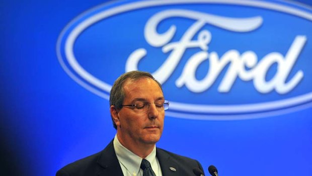 Bad tidings: Ford chief Bob Graziano announces the closure of production lines.